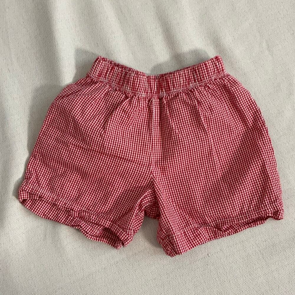 Red & White Gingham Cotton‎ Boys shorts size 2T